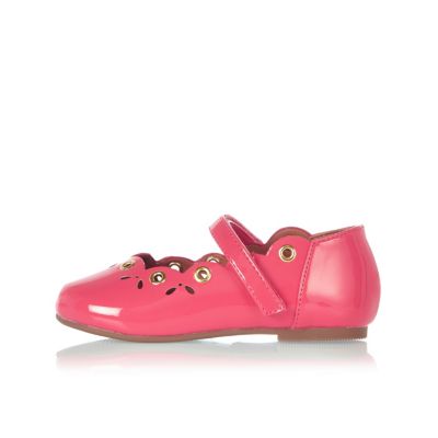 Mini girls pink ballerina shoes